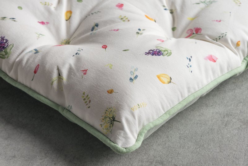 Maison d' Hermine Chair Pads for Dining Chairs Cotton Outer Fabric and Poly Filling 16"x16" Patio Seat Cushions for Furniture with Ties Home Chair Farmhouse (Botanical Fresh - Placed, Pack of 2) - Image 5